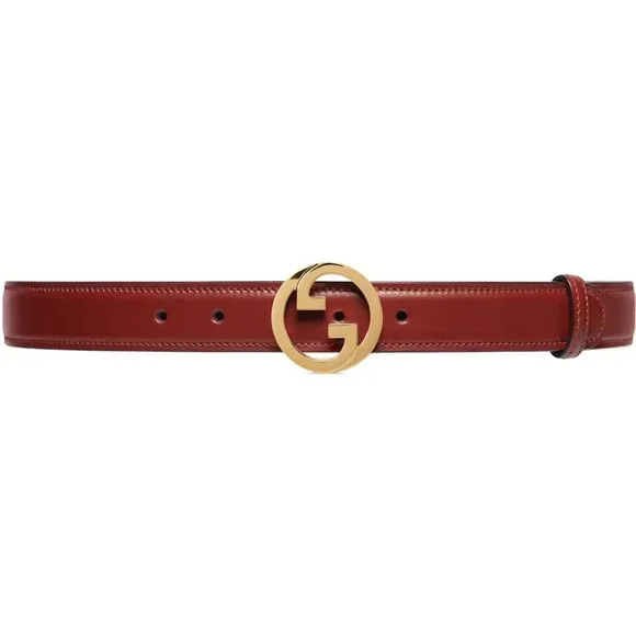 Gucci Women’s Ciny Lux Calfskin W30mm Belt Blondie Red 110cm 690557 Ciny Lux Calfskin Blondie 30mm Belt 75 30 Blondie Cognac  main image 3